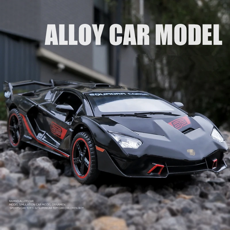 1:32 Aventador SC18 Alston Alloy Racing Car Model Diecasts Metal Toy Sports Car Model Simulation Sound Light Toy Gift