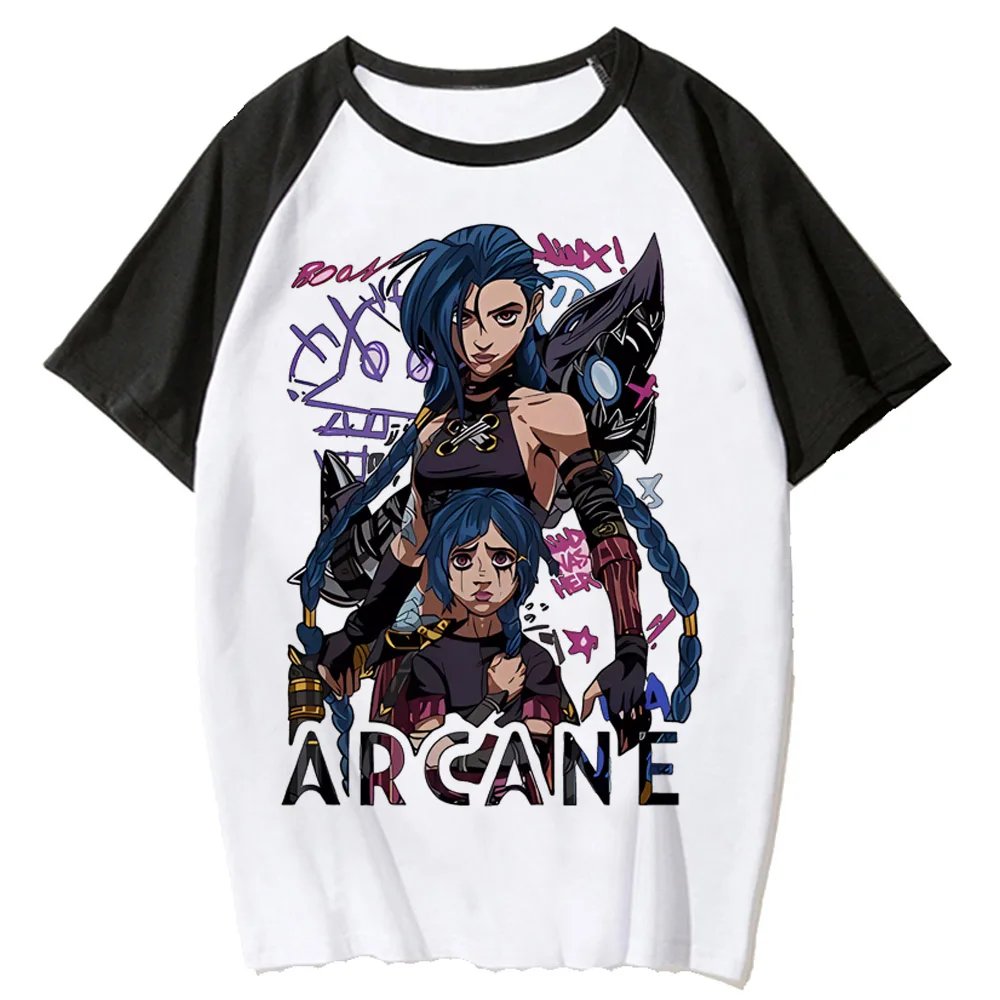 Arcane Monkey T Shirt Men Women Jinx Cartoon Tees Harajuku Anime Graphic T Shirts Harajuku Funny T-shirt Male