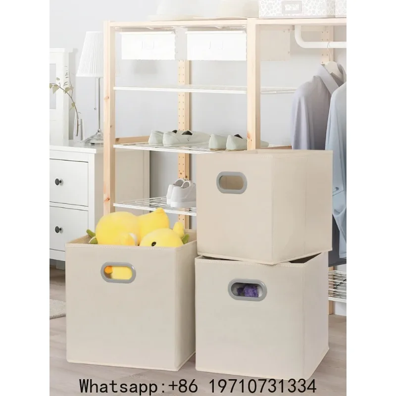 Square Grid Storage Box Home Dormitory Stackable Storage Bin Bookcase Storage Box Toy Miscellaneous Organizer Basket