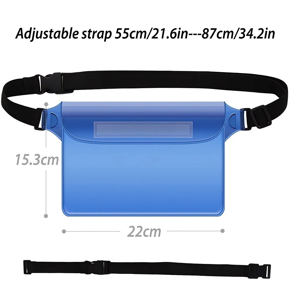 Tampa impermeável do telefone móvel 3 camadas Saco de natação de vedação Saco de proteção seca subaquática de tamanho grande para iPhone 14 Pro Max 11 e 8