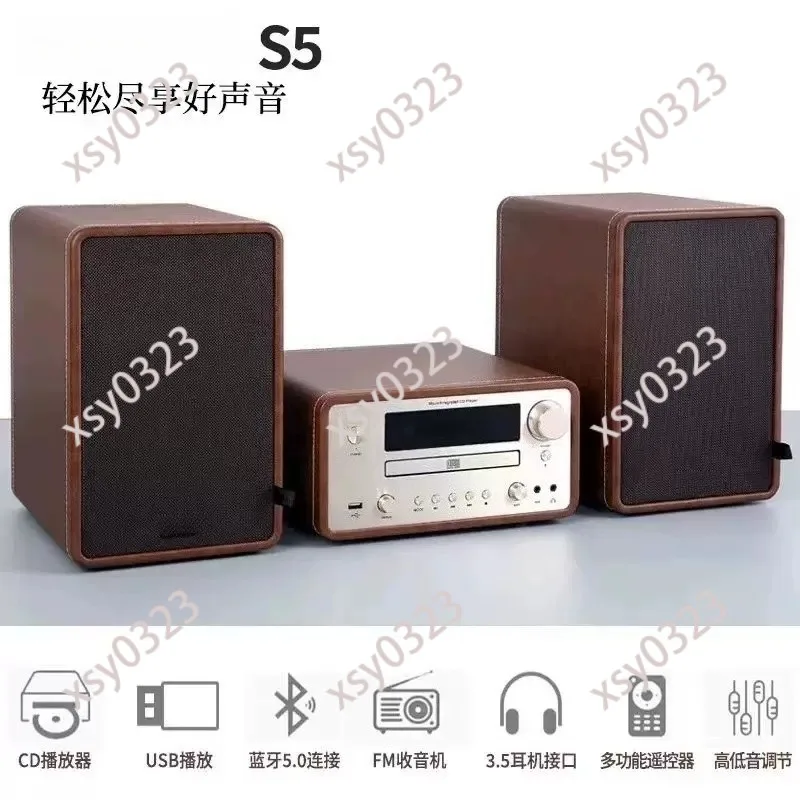 Vintage Desktop HiFi Stereo Combo CD Player Bluetooth USB Lossless Playback Audio Device