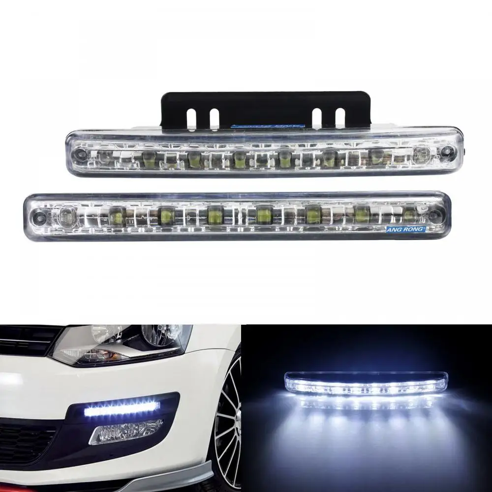 

1 Pair 8 LED Daytime Running Light Car Side Fog Driving Lamp DRL Xenon White 12V