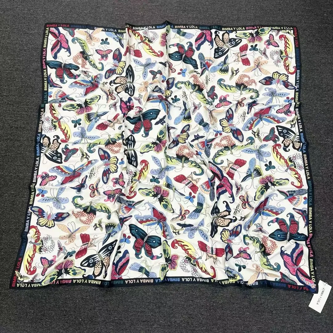 Spain single niche fashion brand printed scarf large square scarf