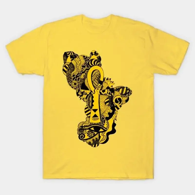 Black and Yellow Horus Ankh T Shirt S 5XL Fast Shipping