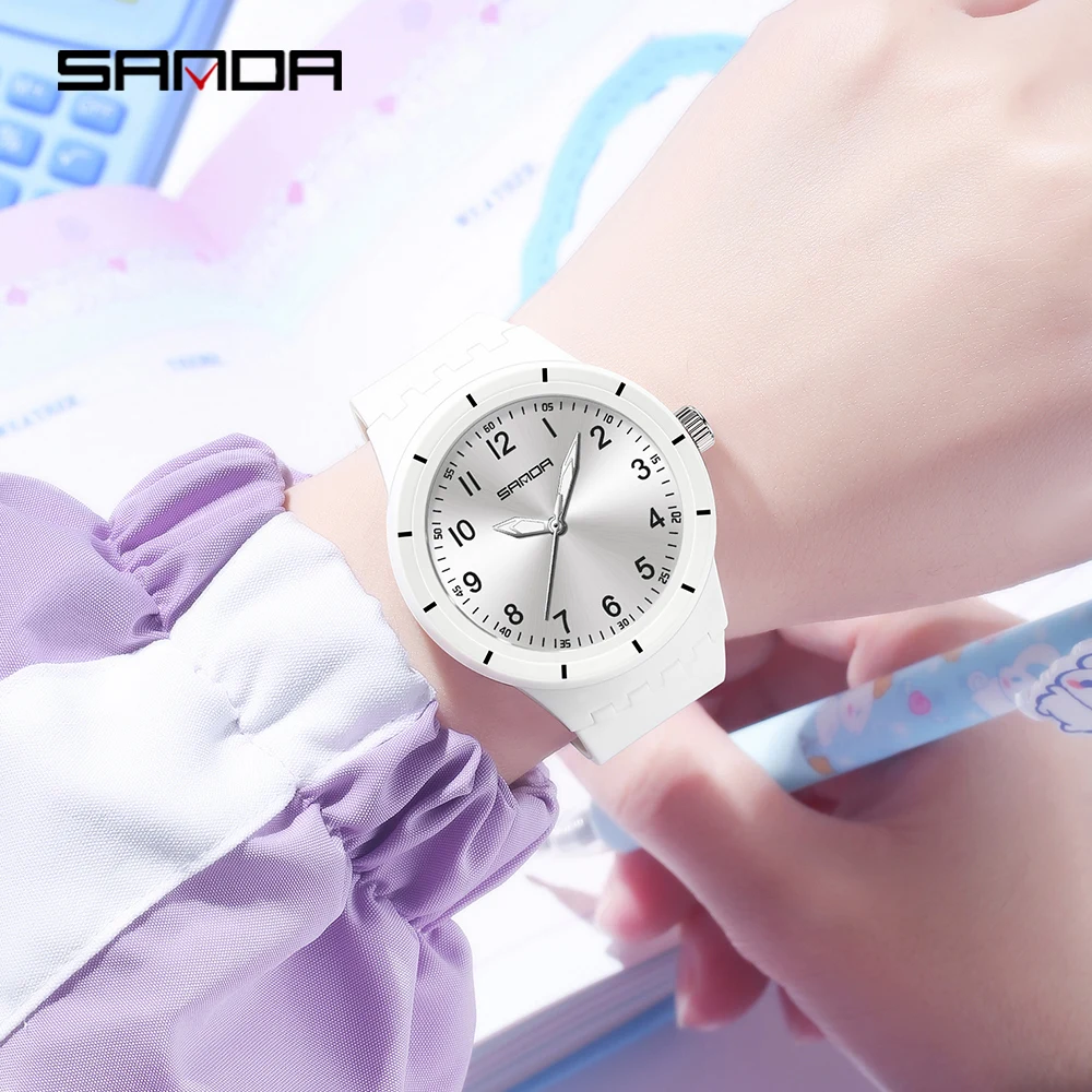 Fashion SANDA 9075 Simple Female Student Fashion Multi functional Multi functional Student Quartz Watch Waterproof 2025