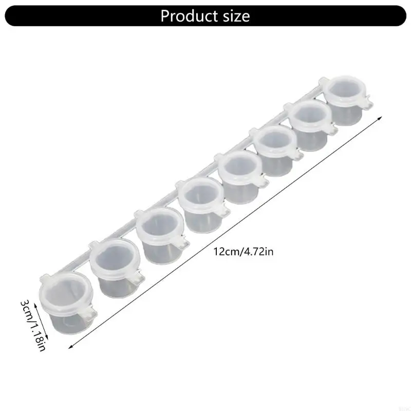 W89C 8PCS PAIXAS PANTAS PANTAS PANTAS PALETAS COM TIMA TIPA PEQUENA TIPAS RECIMENTOS TINTOS PARA ARTISTAS Os e