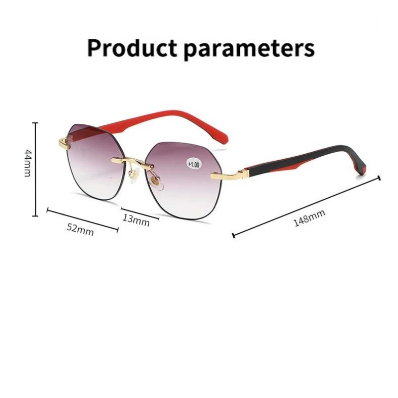 New Retro Round Frame Sun Reading Glasses Ladies' Fashion Sports Color Blocked Trendy Metal Glasses Stylish Women Eyewear