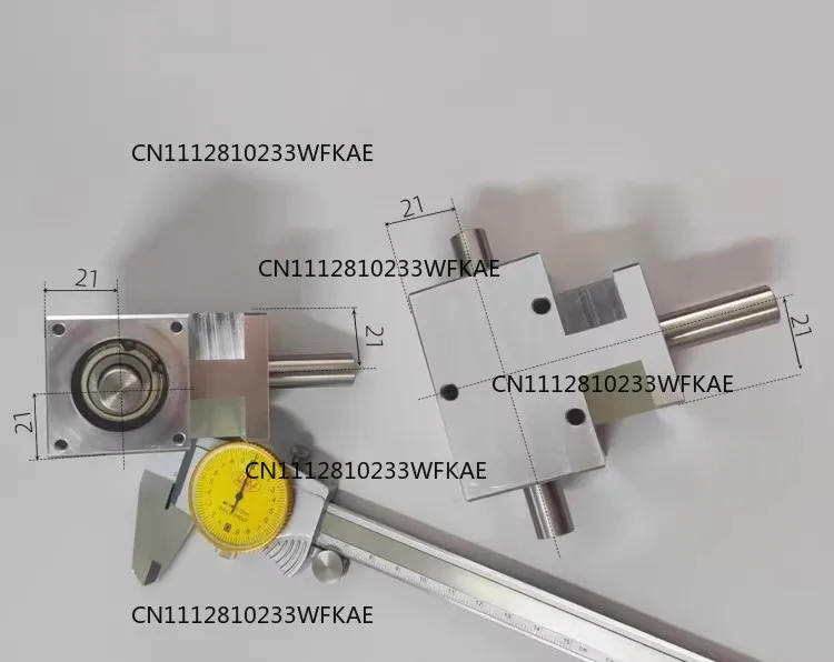 Angle gear 1:1 helical bevel gear shaft 12mm codirectional double output shaft 90 degree differential gearbox