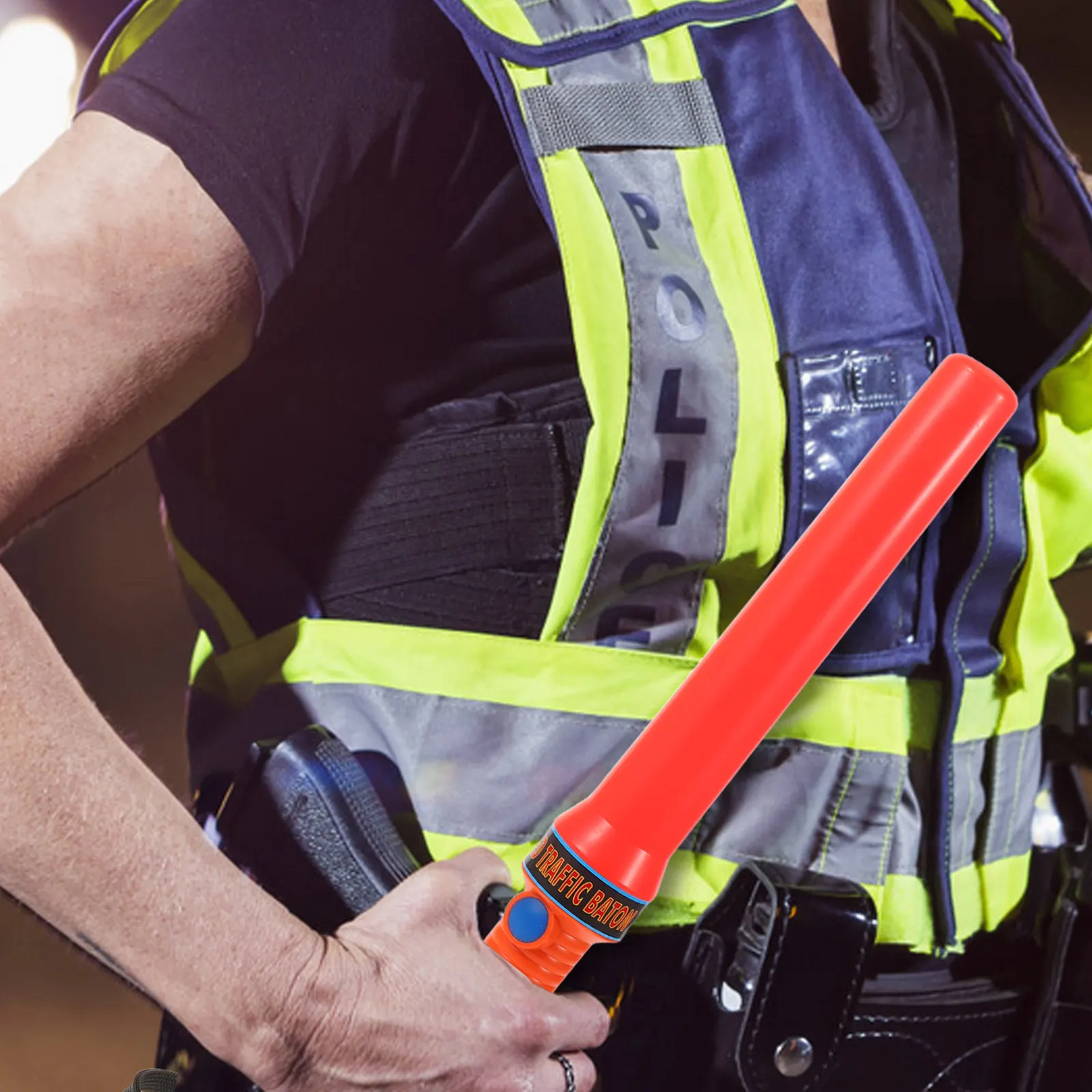 

Traffic Control Stick 36.5cm High-Visibility LED Air Marshaling Wand Sturdy Plastic Night Safety Wand for Airport Ground