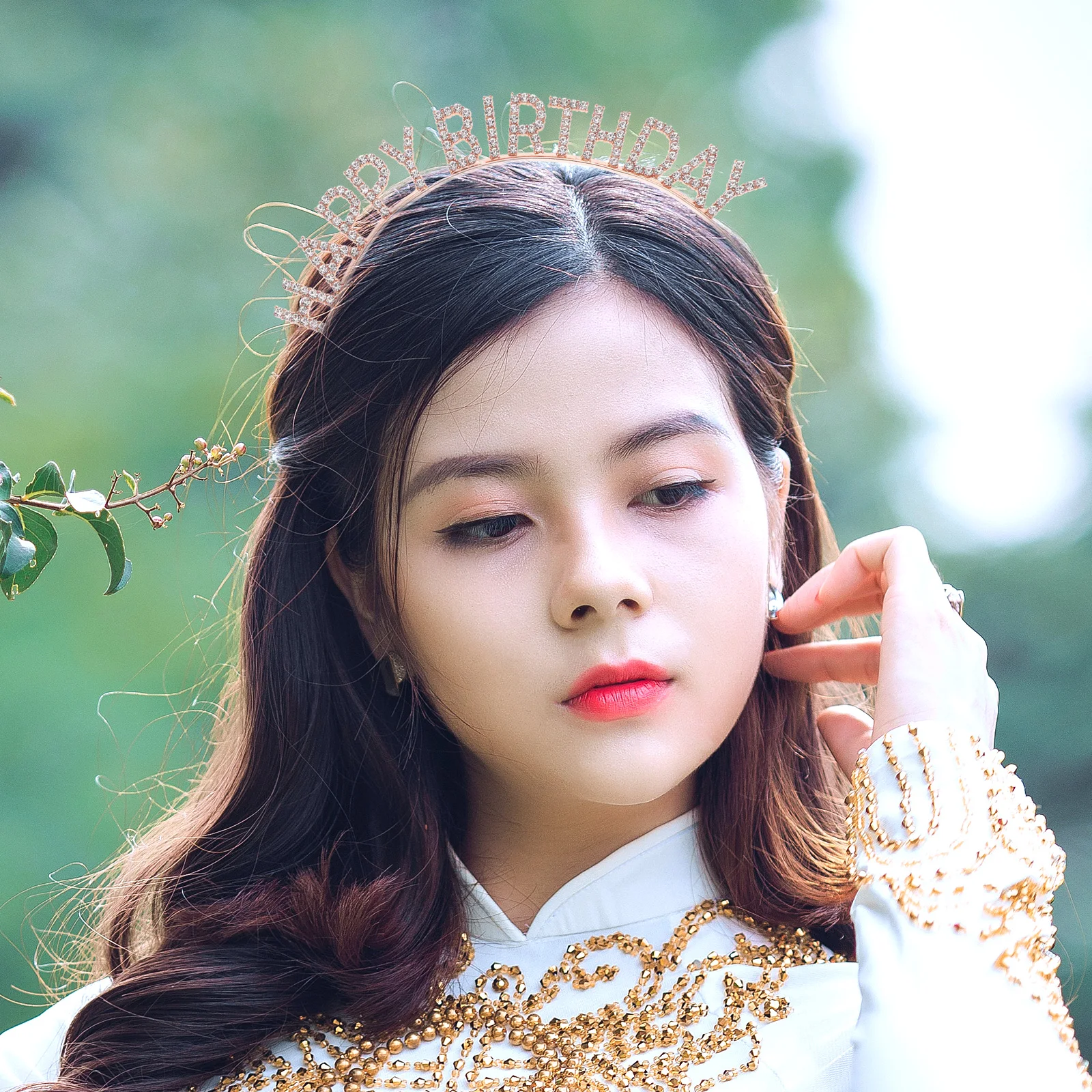 

Rhinestone Crown Headband Birthday Hair Accessories For Women Sparkling Lightweight Durable Party Headpiece For Special