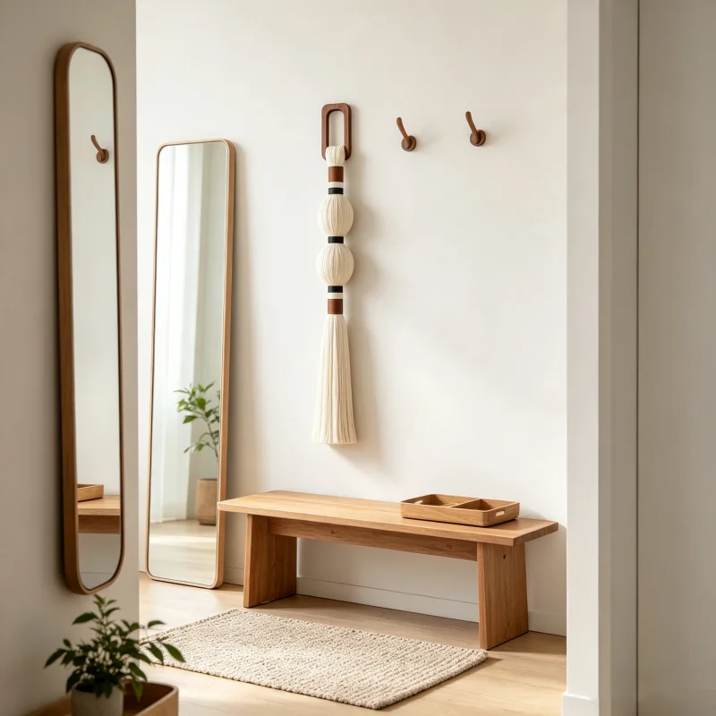 와비사비 천연 볼 태슬 벽걸이 수공예 텍스처드 벽 장식 - Interior Design Modern 리뷰 및 가격