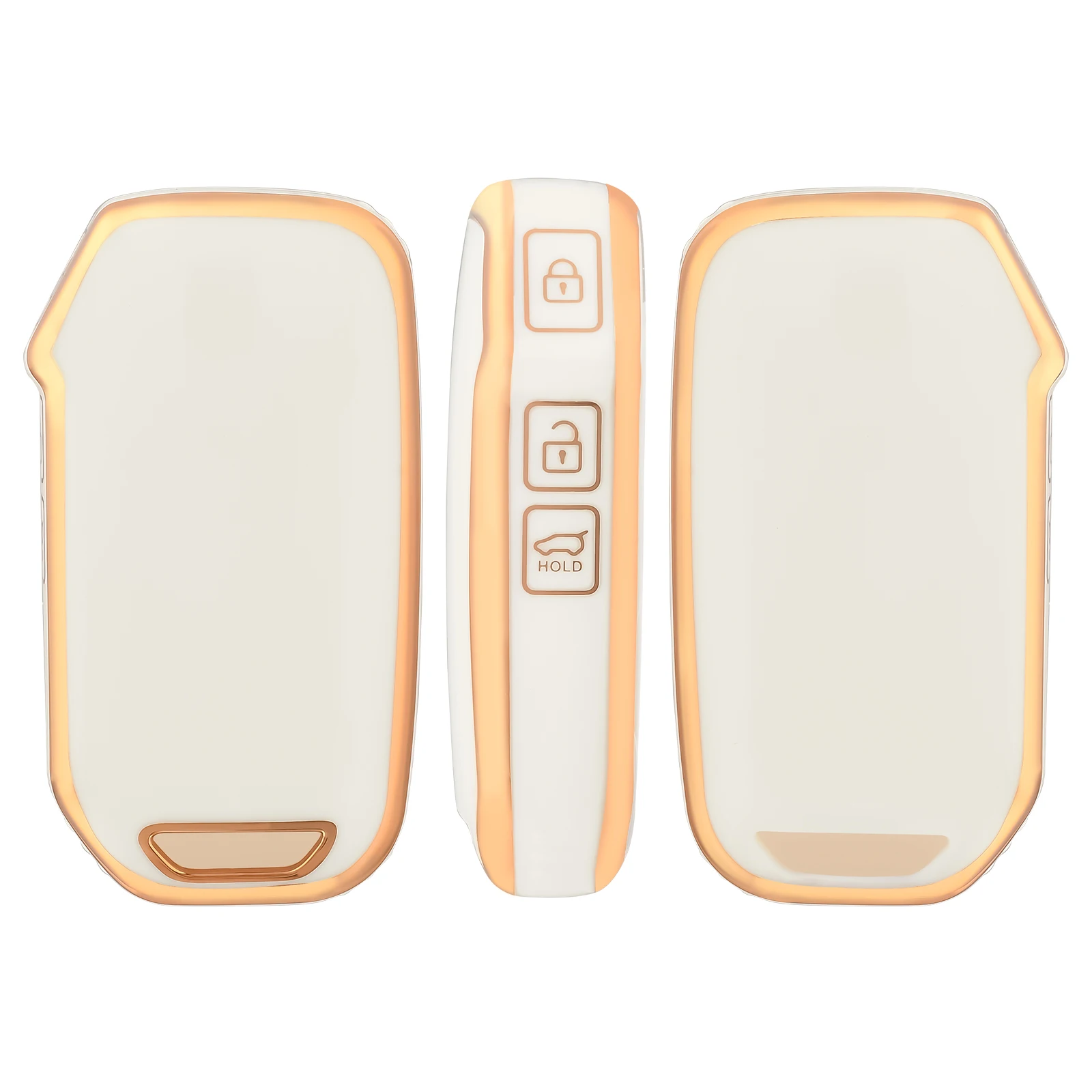 

Gold 3 Button Tpu Car Key Case Cover for Kia 2022 Sportage 2023 Niro Hybrid 2021 Sorento 2021 2022 MQ4 2022 EV6 GT-Line K8 V6