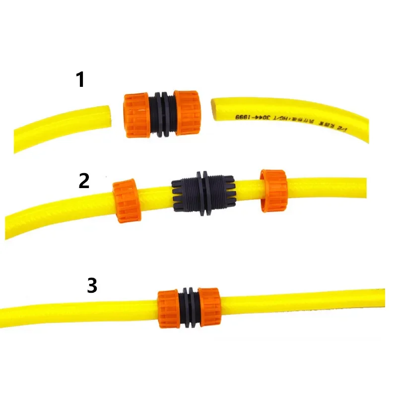 O conector da mangueira do jardim, acoplador da tubulação, para o conector da água, repara a irrigação comum, 12mm, 19mm, 25mm, 1/2 \