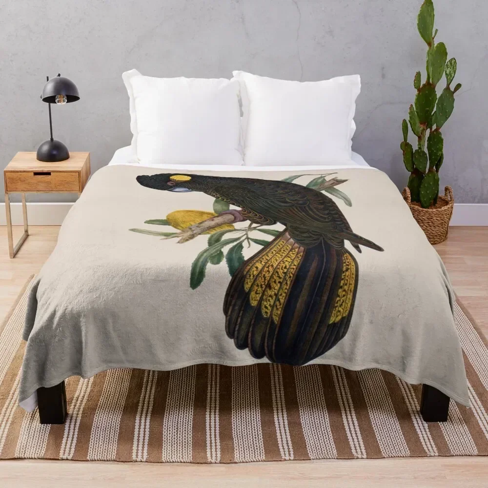 Yellow Tailed Black Cockatoo (Zanda funerea) Throw Blanket Summer Luxury Thicken Cute Plaid valentine gift ideas Blankets