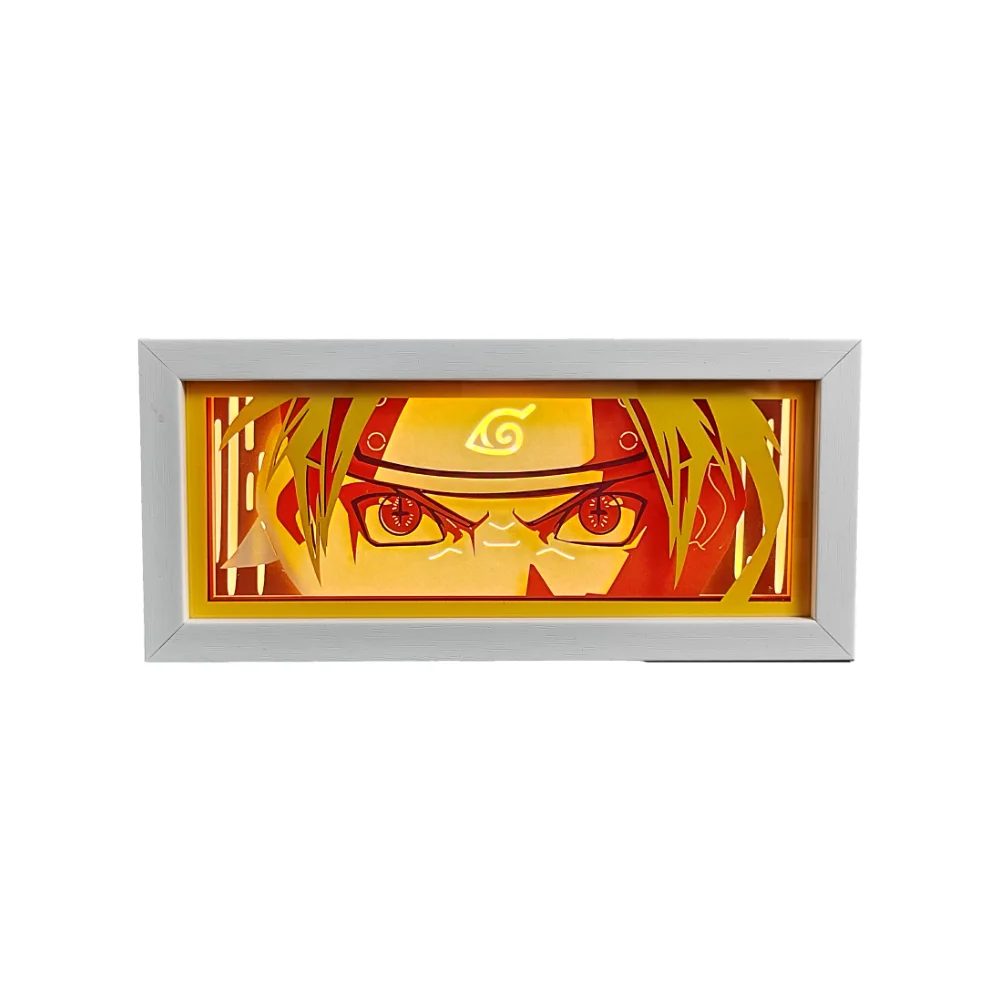 Anime Licht Box Papier Cut Schatten Leuchtkasten Holz Rahmen Nachtlicht für Kind Schlafzimmer Dekor Led Nachtlicht 3d Schreibtisch Lampe Geschenke