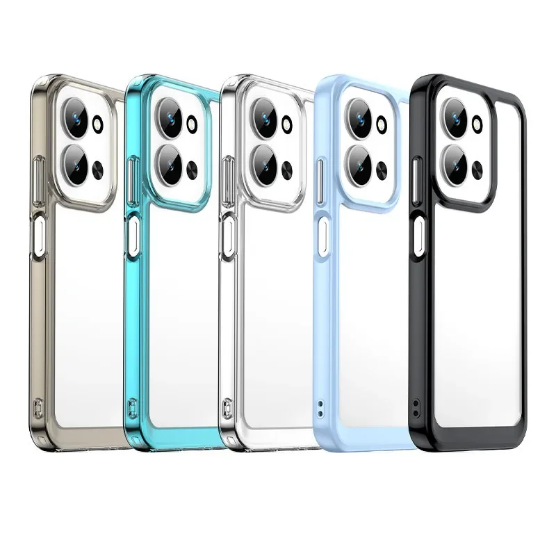 

For Redmi 15C 4G Case For Xiaomi Redmi 12C 13C 14R 14C 15C Cover Colorful Soft Edge Silicone Transparent Bumper For Redmi 15C