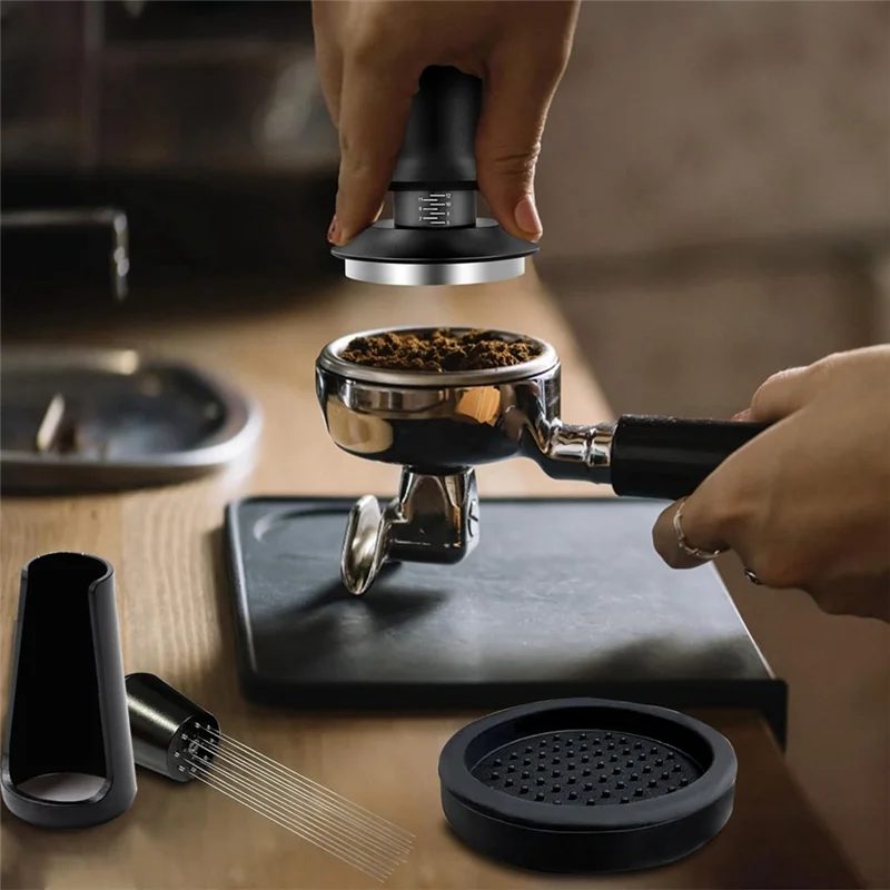 

22 PCS Espresso Accessories Coffee Espresso Tamper Set With Espresso Tamper, WDT Tool, Coffee Stirrer, Frothing Pitcher 58Mm