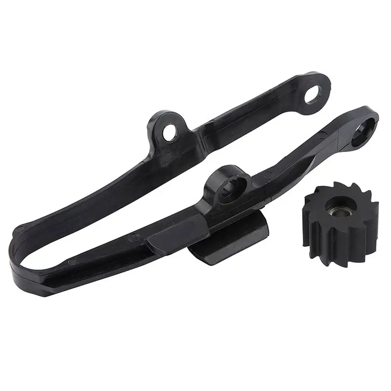 A03E-3PCS Motorcycle Plastic Chain Set With Flat Forks And Rubber Pads Guide Wheel For Kawasaki KX250F KX450F KLX450R
