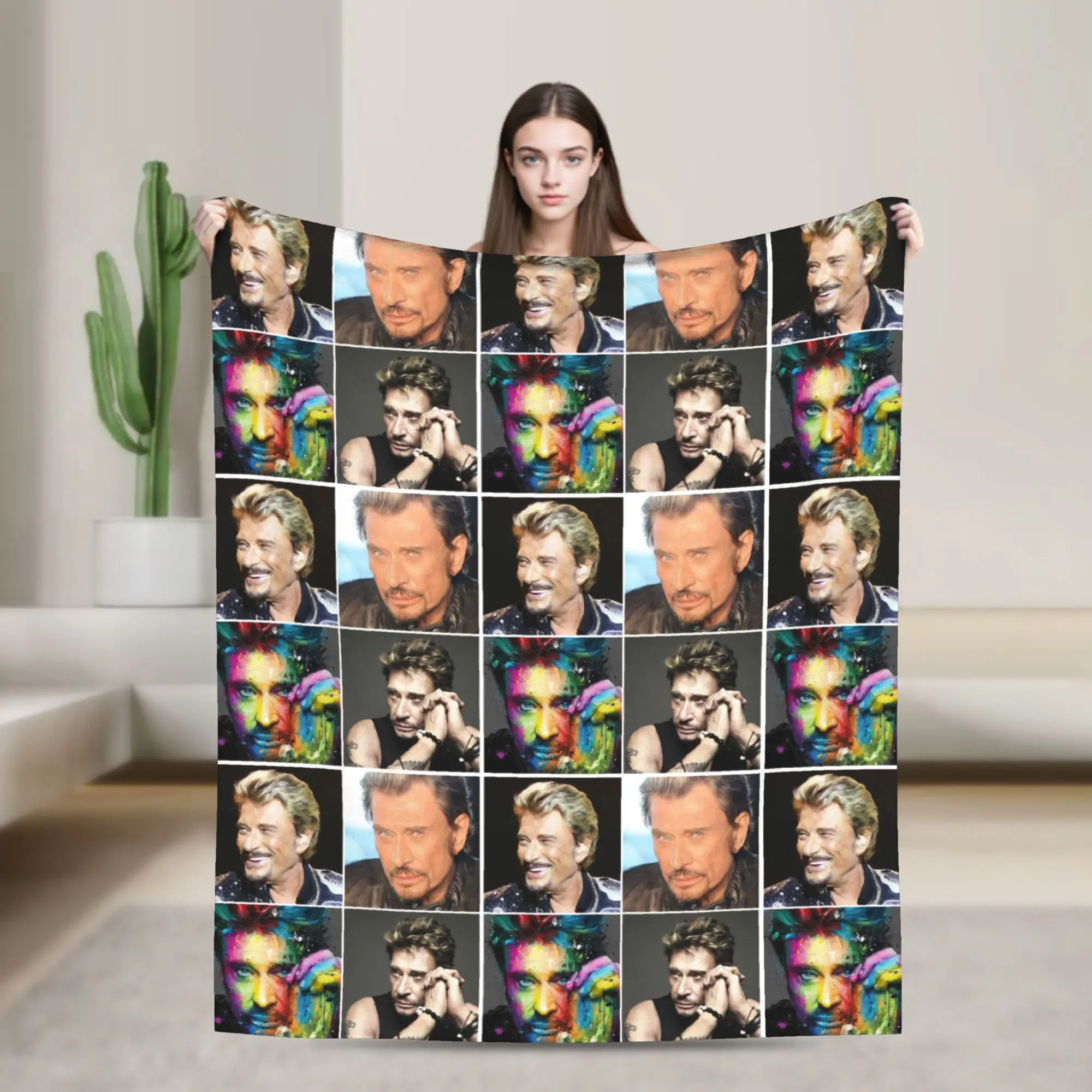 جوني هاليداي روك ستار بطانية الصوف الصيف تكييف الهواء المحمولة لينة رمي بطانية ل أريكة سيارة أفخم رقيقة لحاف