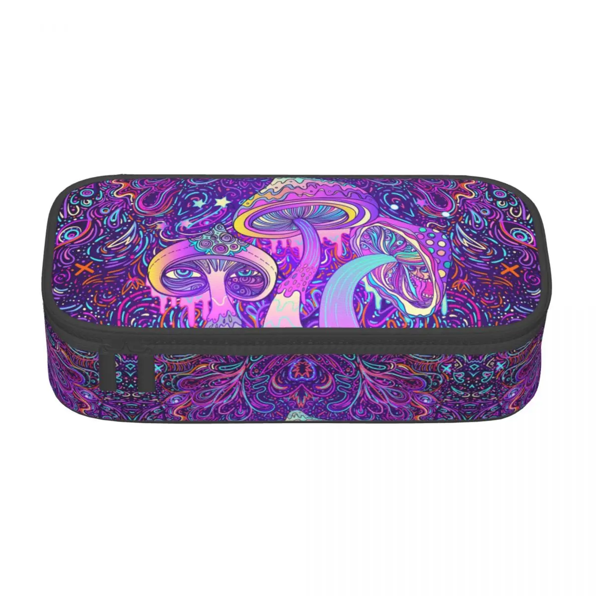 Custom Psychedelic Magic Mushrooms Cute Pencil Cases Boys Gilrs Large Capacity Pencil Pouch School Supplies