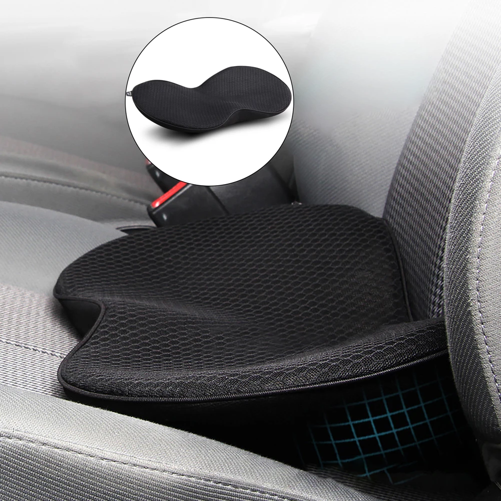 Breathable Fabric Car Seat Cushion Improved Posture Support Lightweight Travel Accessory 44*24*9.5cm For Long Drives