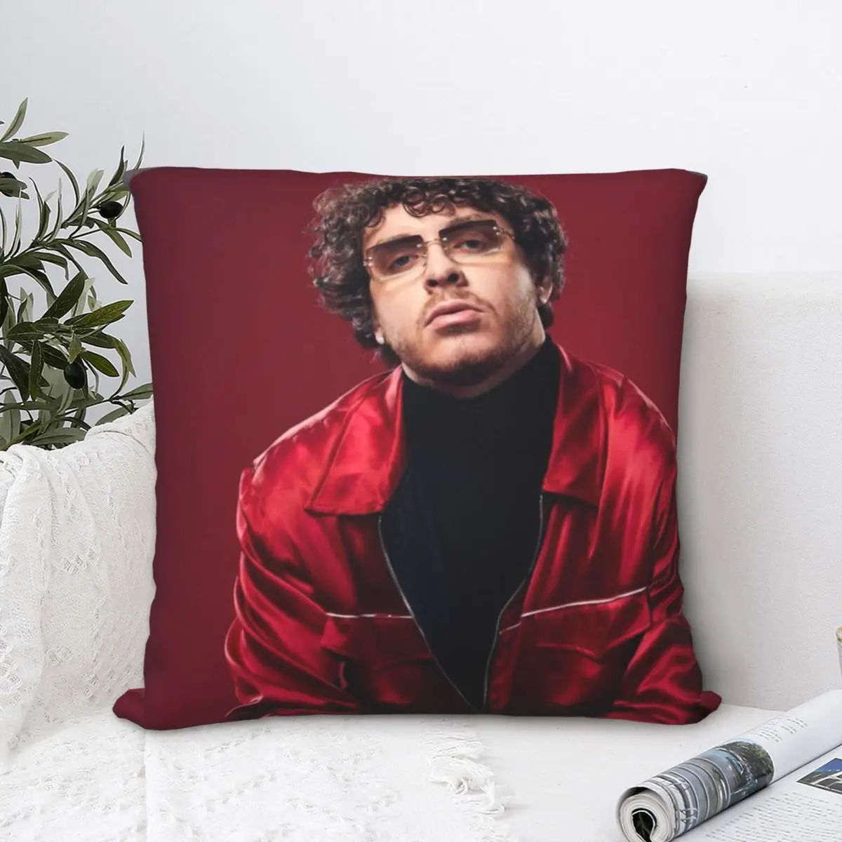 

A Red Jacket Put On To The Jacks Square Pillowcase Polyester Pillow Cover Velvet Cushion Decor Comfort Throw Pillow For Home Car