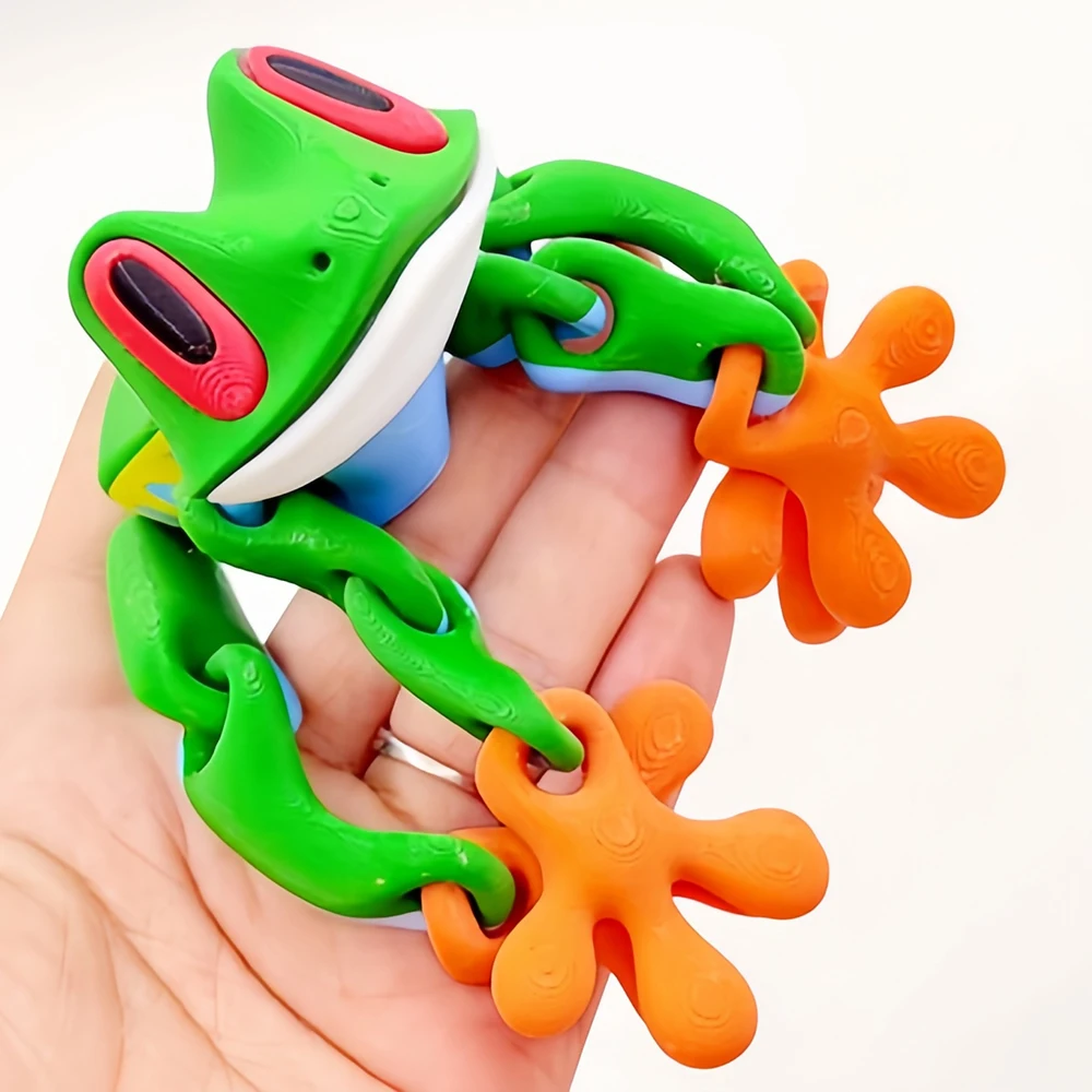 Magnetic Frog Refrigerator Magnet Cute Animals 12.3cm/5in Realistic Movable Frog Magnet for Home Kitchen Decorations Sticker 3D