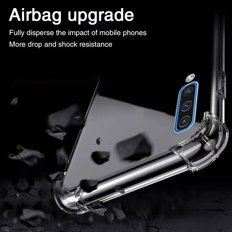 Transparent Shockproof Phone Case For Samsung Galaxy A50 A51 A70 A31 A11 A71 A10 A40 A20 A30 A50S A12 A30S Silicone Back Cover