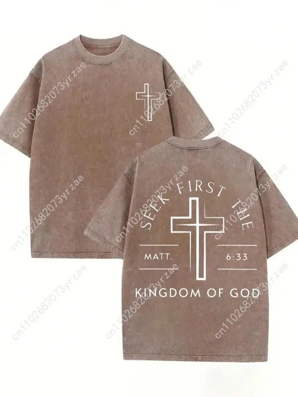Camiseta Retro el Reino de Dios clásico hombre mujer alta calidad Vintage Camiseta algodón manga corta moda suave transpirable Tops