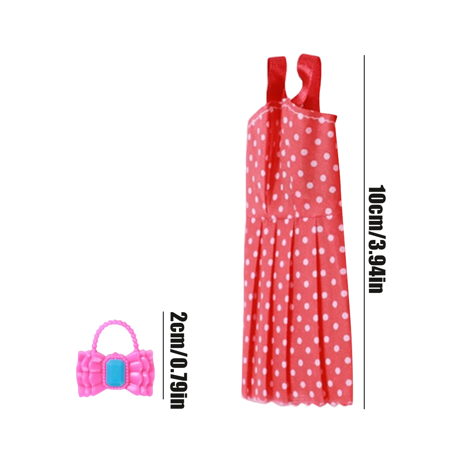 32 pcs Random Doll Clothes and Accessories 10pcs Fashion Dresses 22pcs Shoes Glasses Necklaces Handbag for Barbie Doll view 3