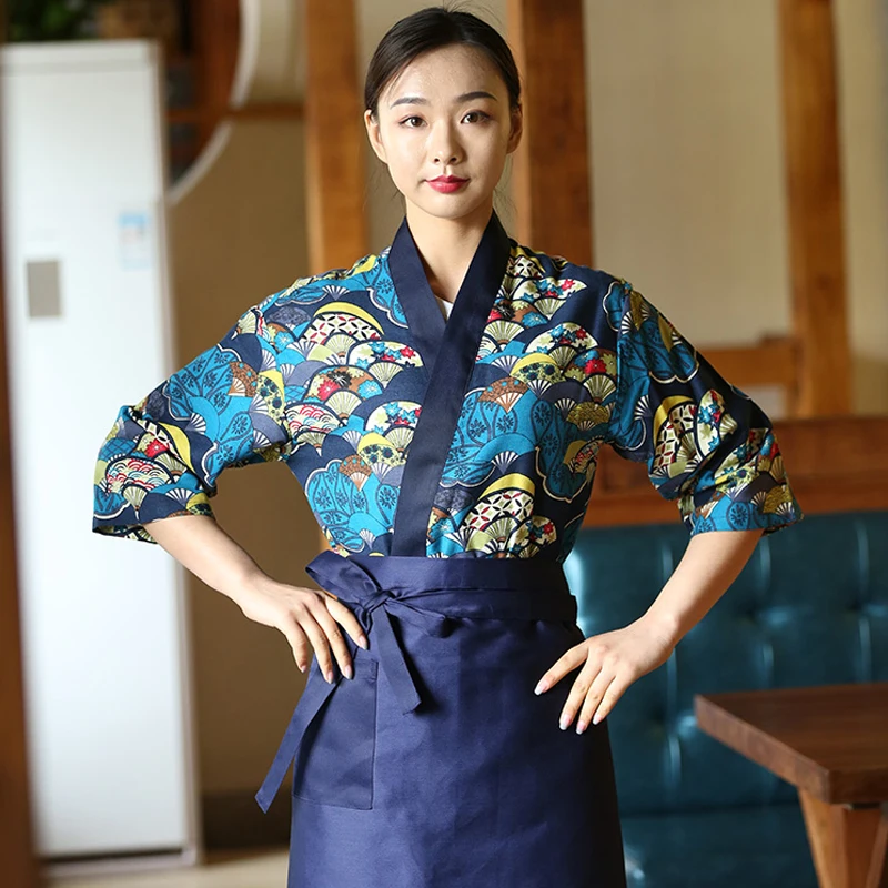 Unisex Japanse stijl chef-kok jas chef-kok uniform keuken restaurant hotel keuken werkkleding catering foodservice chef-kok shirt schort