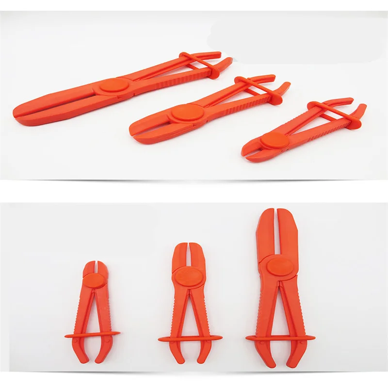 3Pcs Portable Nylon Hose Pipe Clamp Set DIY Auto Car Repair Tool Brake Fuel Water Line Pipe Pinch Off Plier