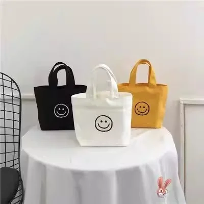 

Canvas Handbag Women's Office Lunchbox Bento Bag Versatile Small Cloth Bag Handheld Tote Bag Japanese Sle Hobo Bag