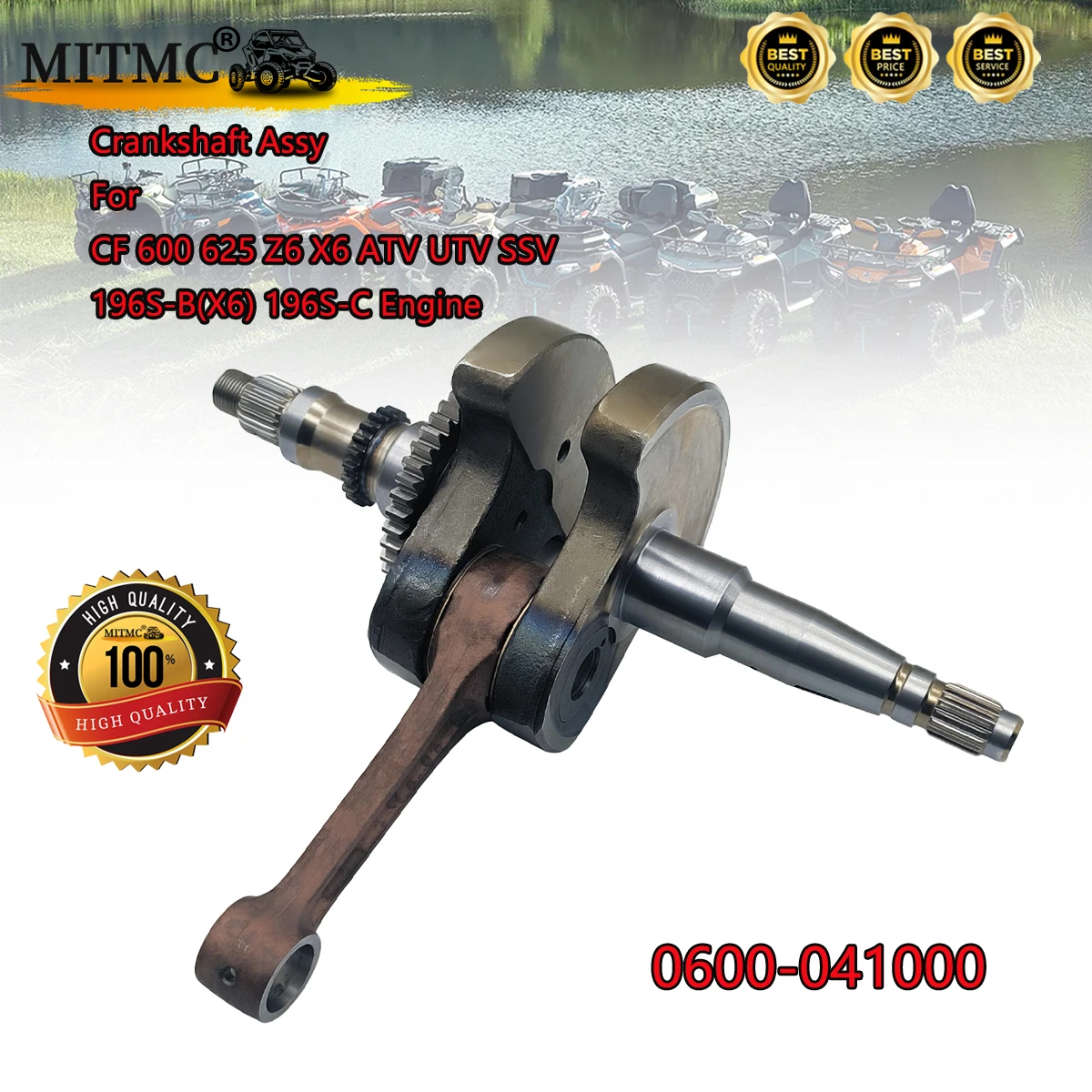 MITMC Crankshaft Assy 0600-041000 For CF 600 625 Z6 X6 ATV UTV SSV 196S-B(X6) 196S-C Engine