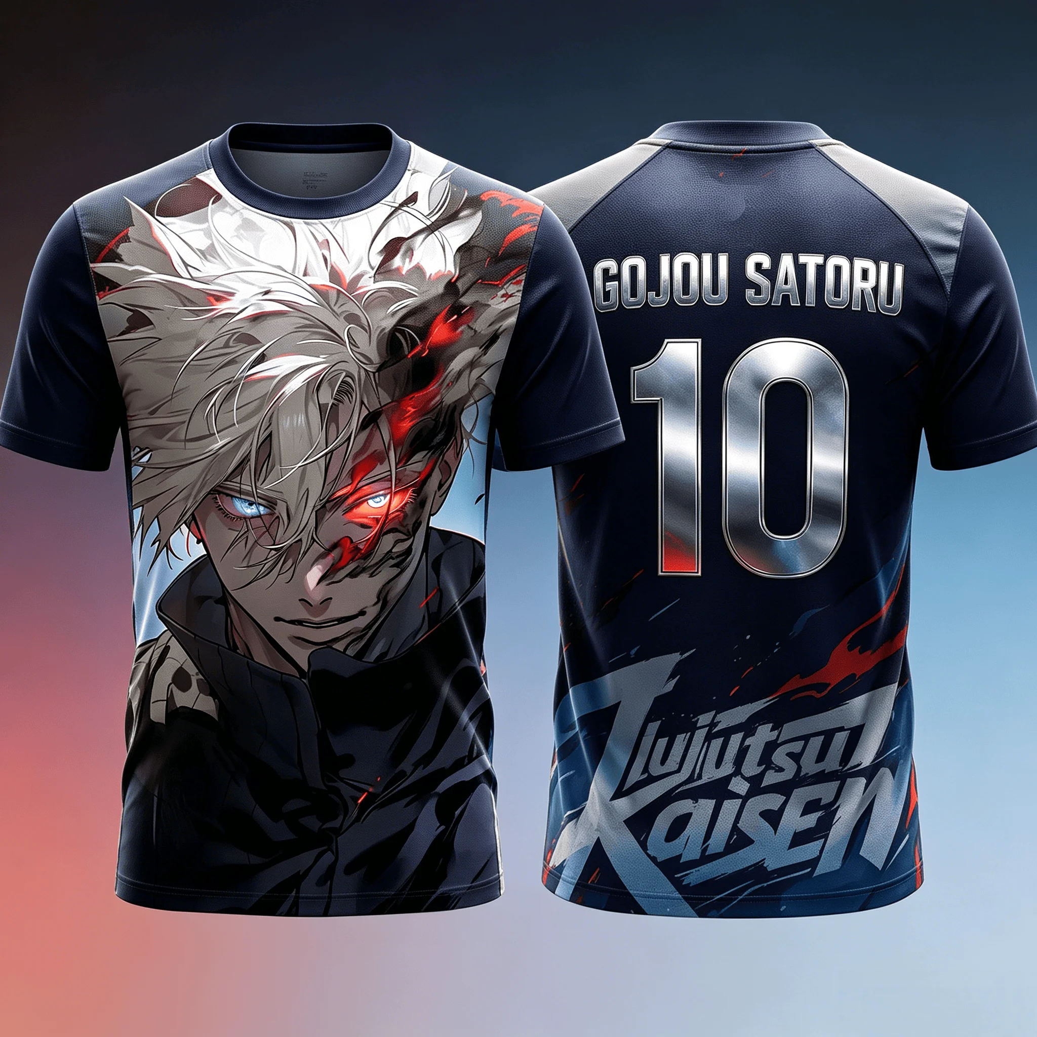 2026 Summer Anime Jujutsu Kaisen Gojou Satoru 3D Print Breathable Sports T-shirt Y2K Street Style Unisex Casual T-shirt
