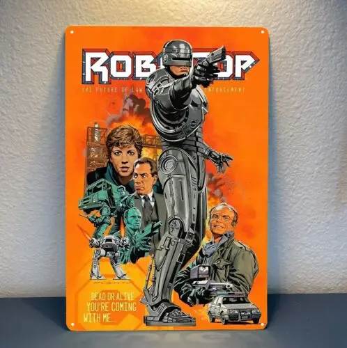 Robocop Film-Metallposter – Sammlerblechschild – Größe: 20 x 30 cm – Aluminium