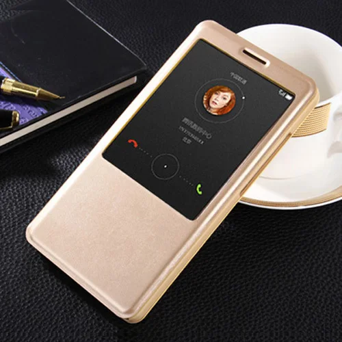 For Huawei Ascend Mate 7 Smart View Case cuto Sleep Wake Up Function Leather Case Flip Cover Shockproof Stand Holster Shell