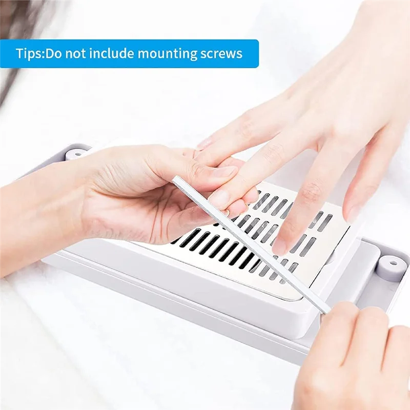 

A15Q-Built-In Table Desk Nail Dust Collector Strong Fan High Speed Nail Suction Vacuum Cleaner Manicure Machine White