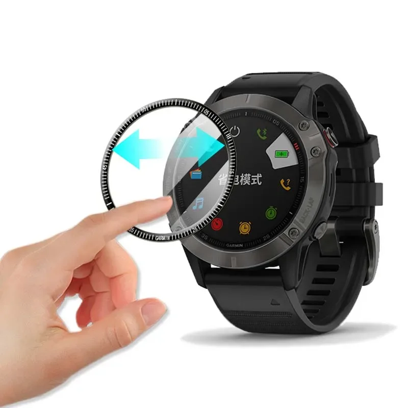 Dla Garmin Fenix 6 Pro Solar Ultra Clear Full Cover 3D Curved Plating Soft PMMA PET Film Screen Protector - Nie szkło hartowane