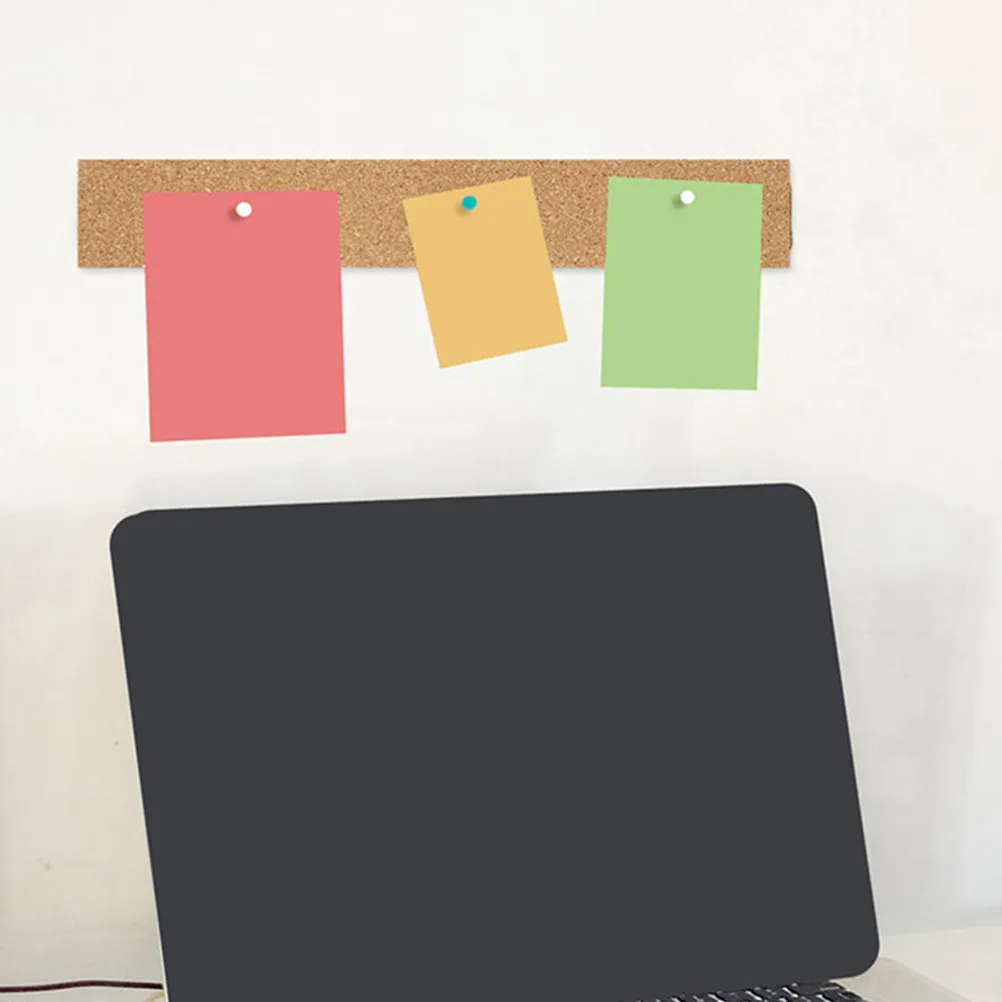 6Pcs Brown Natural Wood Texture Cork Strips for Walls Bulletin Board DIY Photo Memo Office Home Decor Self-Adhesive Frameless