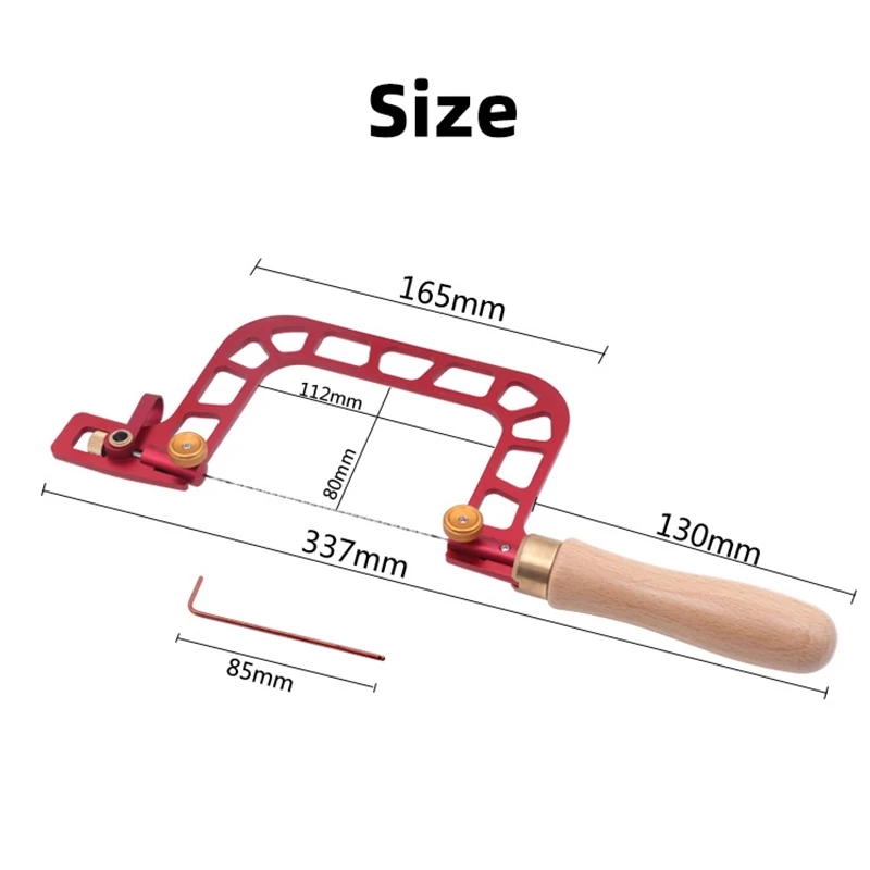 Coping Saw for Wood Cutting Wire Saw for Wood with Diamond Wire Jigsaws Wire Frame Fret Saw for Jade Stone Ceramic Wood PVC