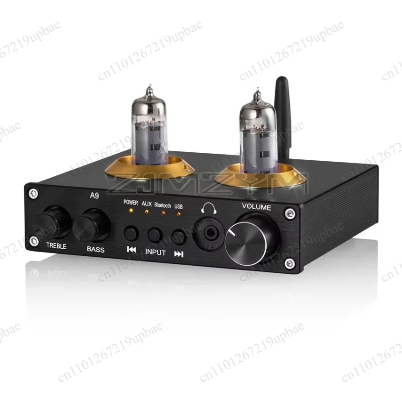 A9 Vacuum Tube Preamplifier, Hi‑Fi Bluetooth 5.0 Audio Preamp with U‑Disk Lossless Music Decoder