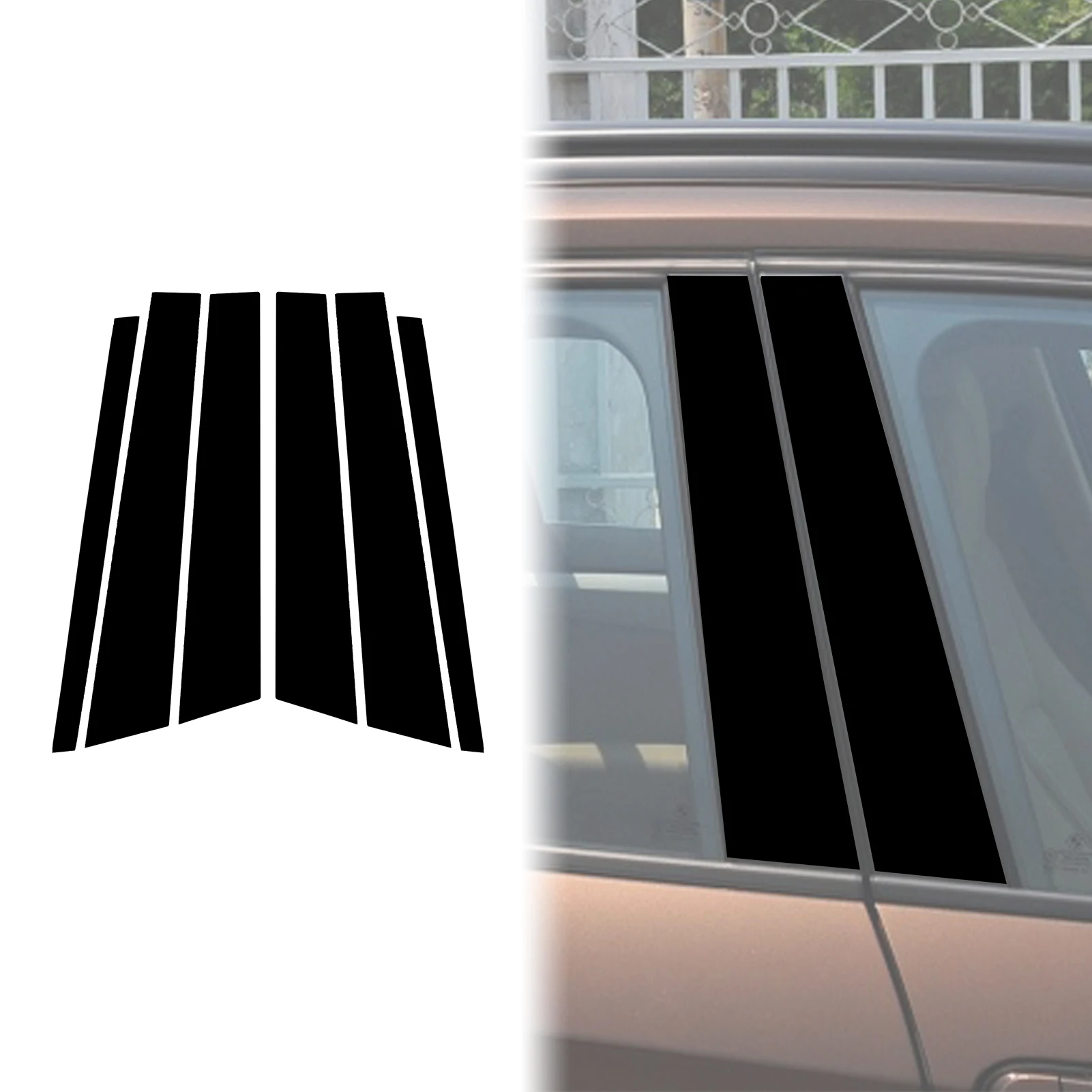 

auto Motors Parts & Accessories Car exterior door panel Bright Black B-pillar Decorative stickers For BMW E84 X1 2011-2015