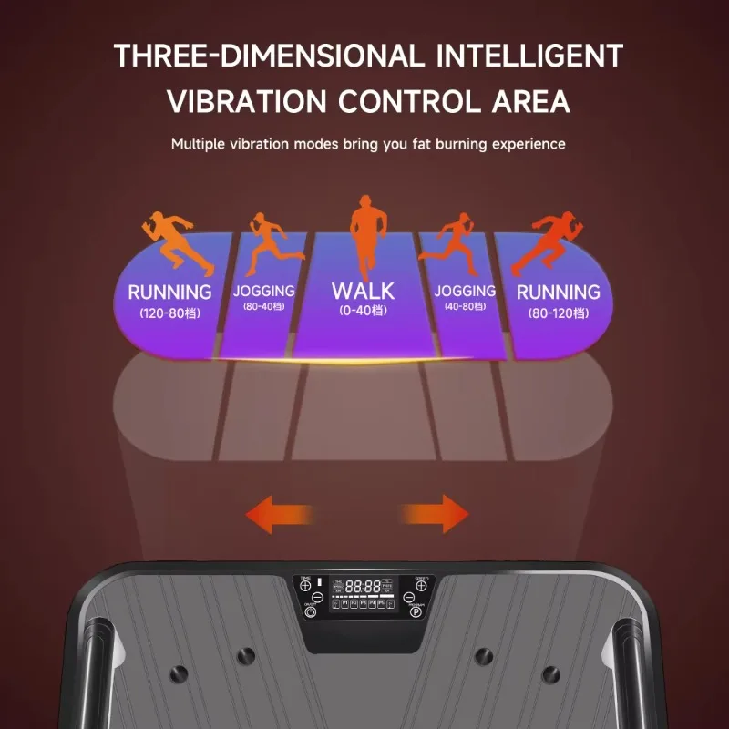 منصة اللياقة البدنية لتمارين الجسم بالكامل للاستخدام المنزلي لعام 2025 - آلة تمرين لوحة الاهتزاز العمودية لتدليك فقدان الوزن والتخسيس