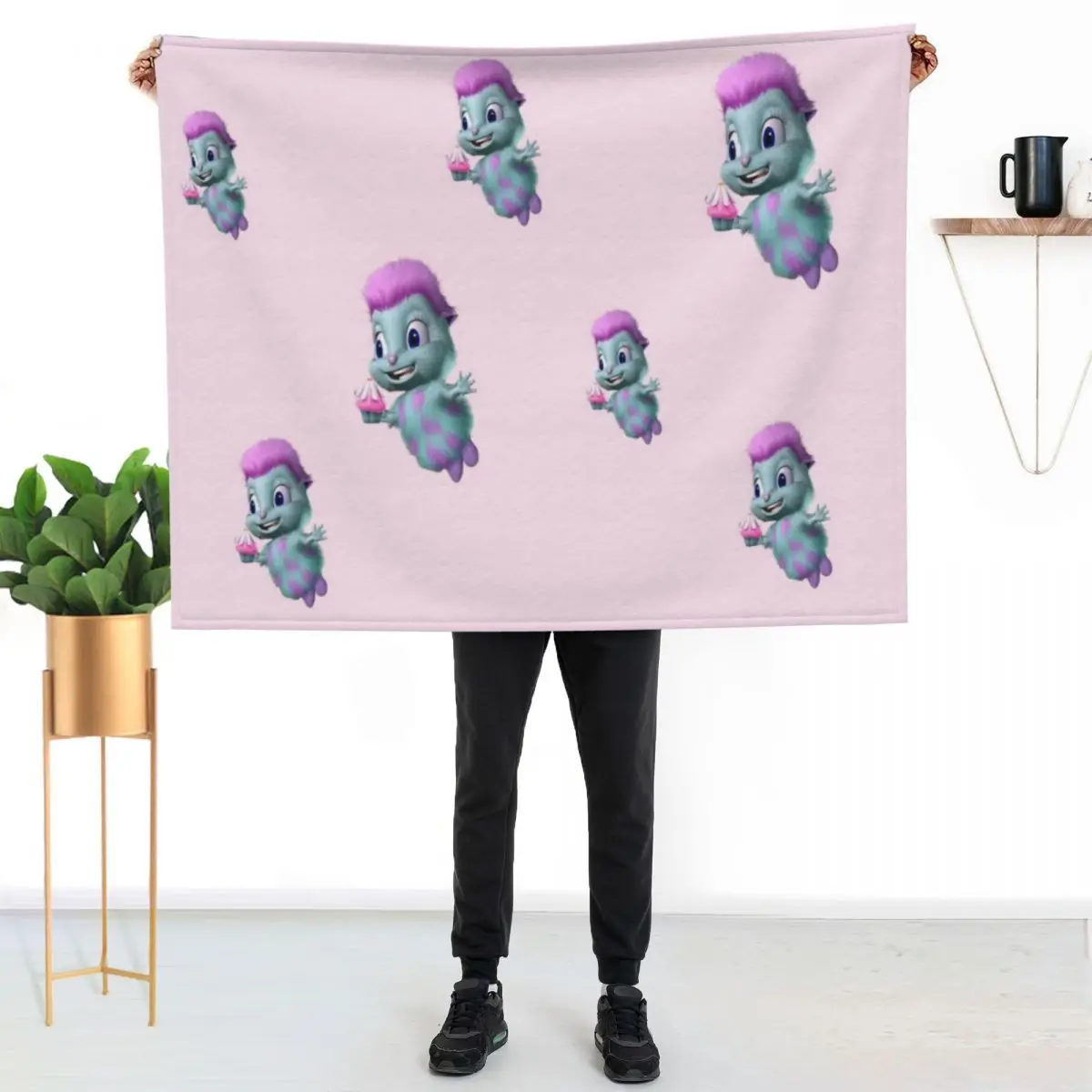 

Bibble Cupcake Throw Blanket Cozy Sofa Blanket for TV Watching Napping