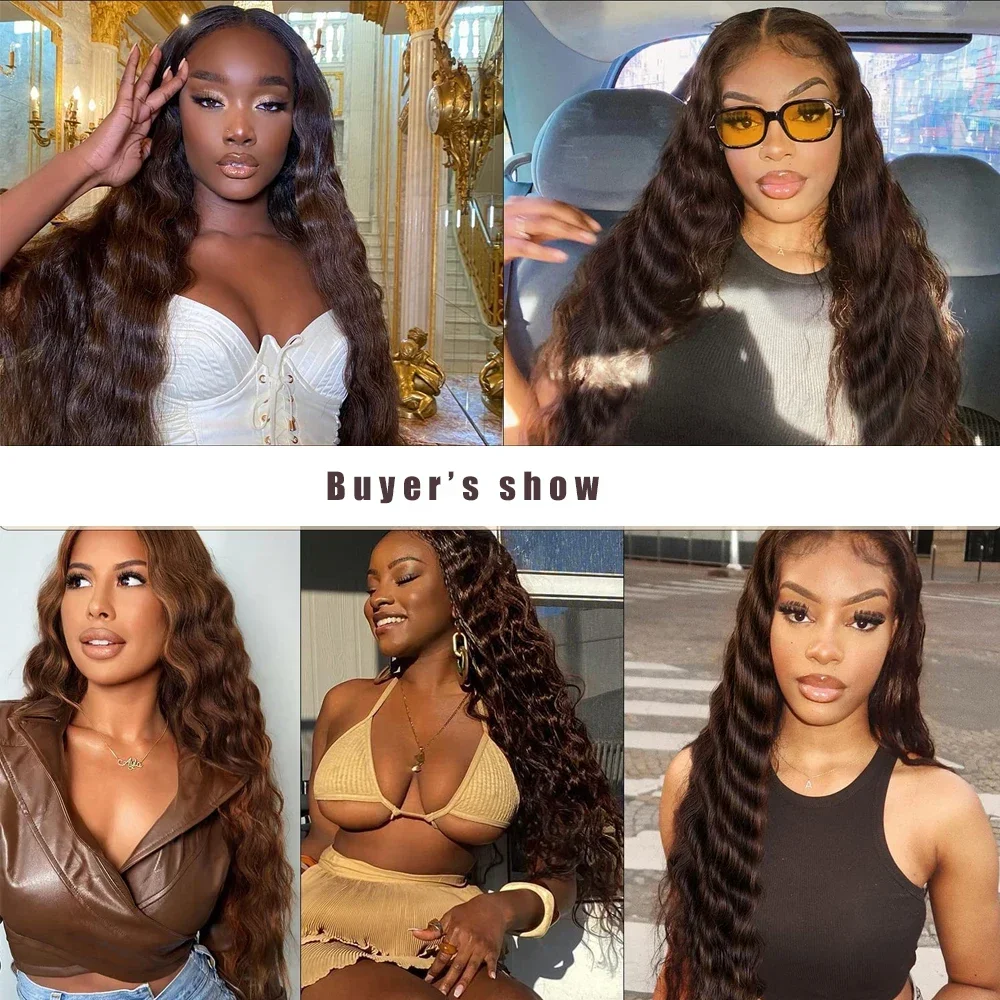 Loose Deep Wave Lace Front Perucas para mulheres negras, pré arrancadas, sintéticas, transparentes, longas, encaracoladas, uso diário de festa