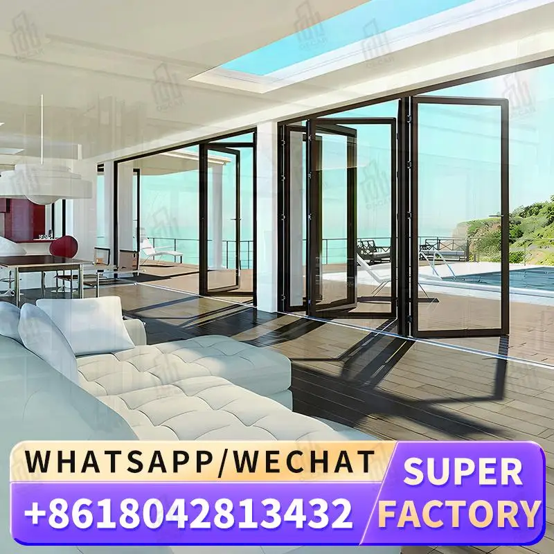 

Insulation Glass Concertina Folding Doors for Home Office Concert Halls Ideal for US Spaces Multipurpose Practical Doors