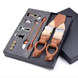 Multifunction Men Suspenders Leather Trousers Strap Suspensorios Suspenders for Pants Men Clothing Accessories