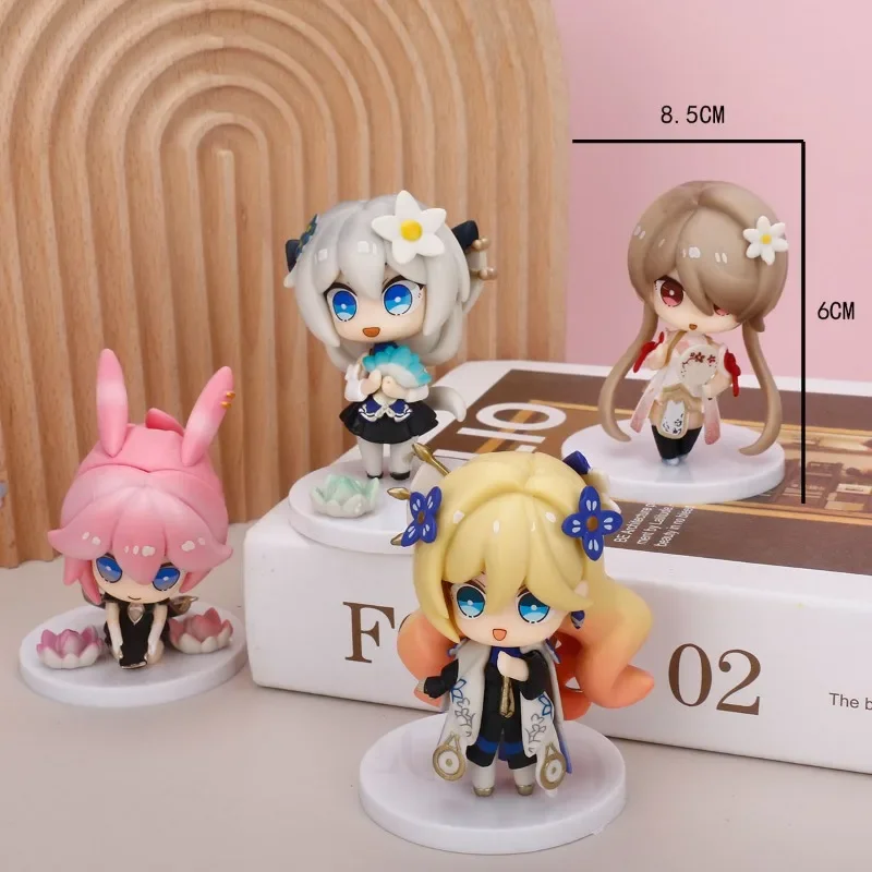 Honkai Impact 3 Q Version Dolls Anime Figure Rita Rossweisse Yae Sakura Raiden Mei Kiana Kaslana Model Kids Toys Car Decoration