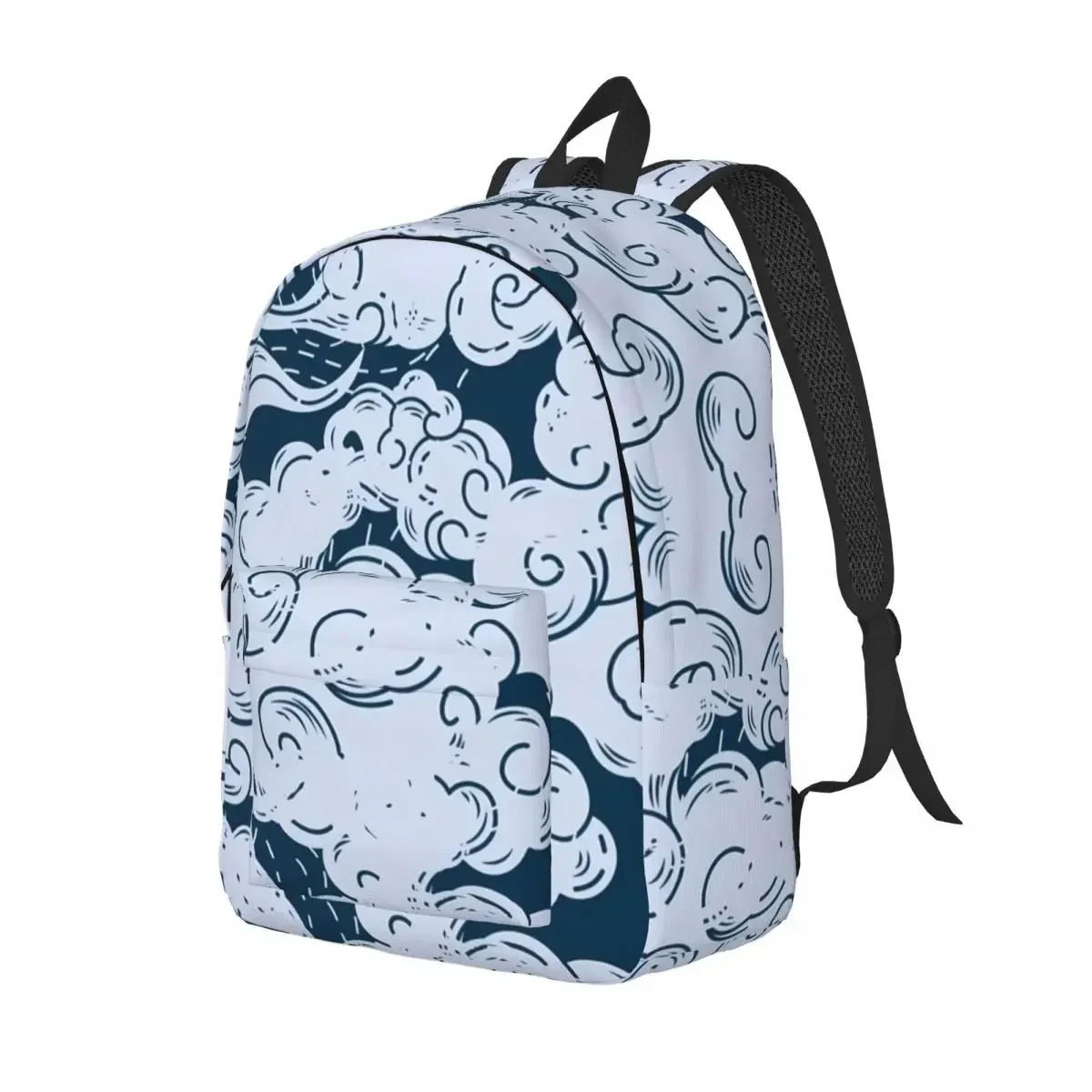 Cute Cloud Cartoon Backpack Student Unisex Abstract Geometric Lightweight Backpacks School Bags College Rucksack for Hiking